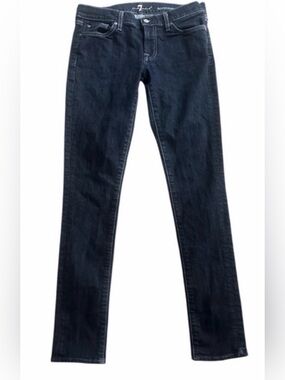 7 For All Mankind Roxanne Skinny Jeans Womens 29 Dark Wash Stretch Denim